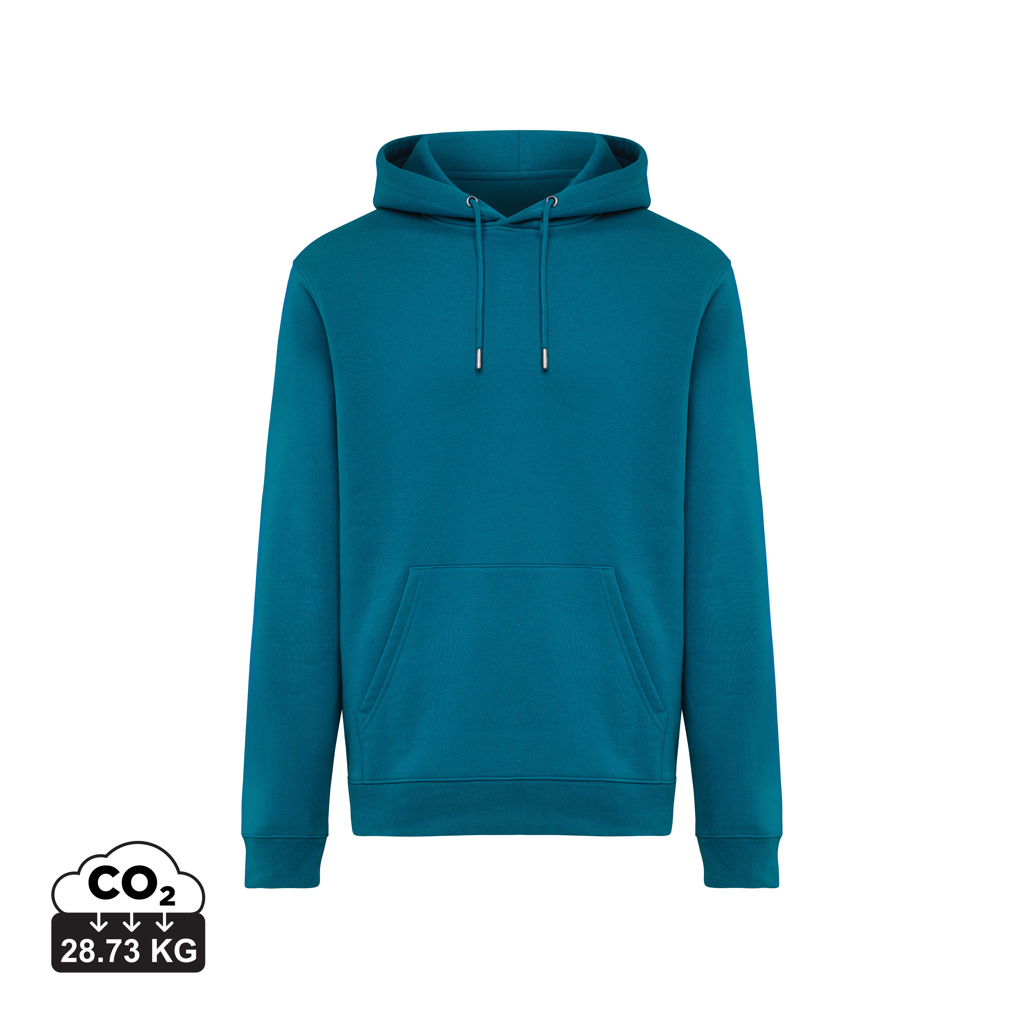Sweat à capuche promotionnel mixte en coton bio Joshua dark teal